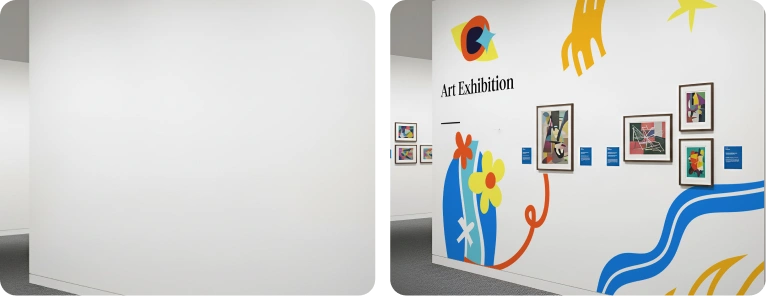 Exhibition Partition Wall – Plaster